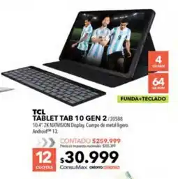 Nexon Tcl tablet tab 10 gen 2 oferta