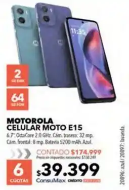Nexon Motorola celular moto E15 oferta