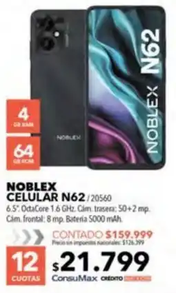 Nexon Noblex celular N62 oferta