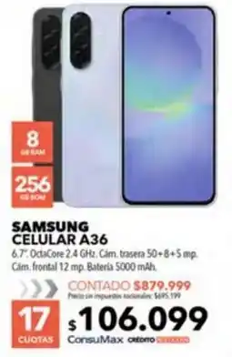 Nexon Samsung celular A36 oferta