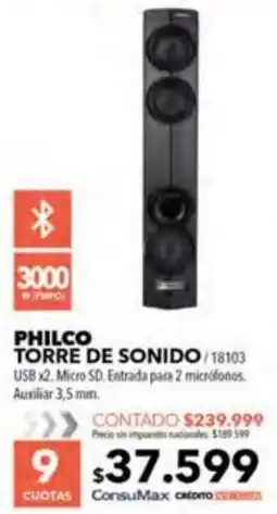Nexon Philco torre de sonido oferta