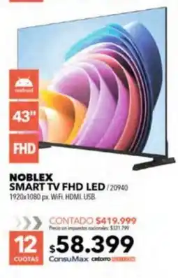 Nexon Noblex smart tv 43" fhd led oferta