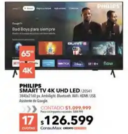 Nexon Philips smart tv 65" 4k uhd led oferta