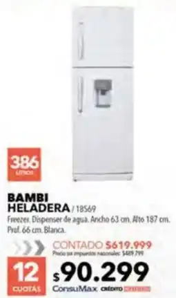 Nexon Bambi heladera oferta