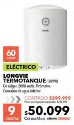 Nexon Eléctrico longvie termotanque oferta