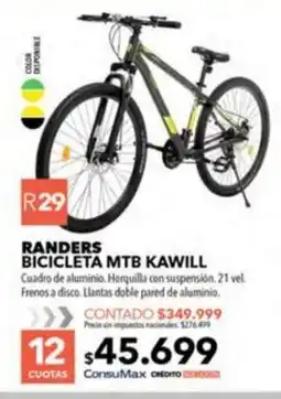 Nexon Randers bicicleta mtb kawill oferta