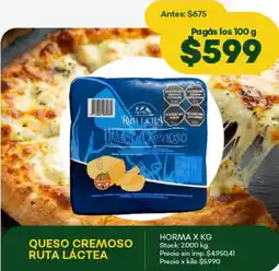 Super MAMI Ruta láctea queso cremoso oferta