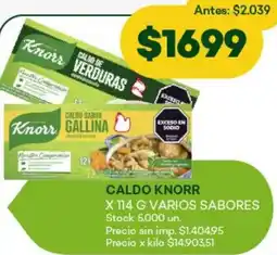 Super MAMI Knorr caldo varios sabores oferta