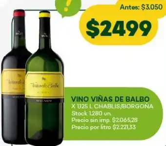 Super MAMI Chablis/borgoña vino viñas de balbo oferta