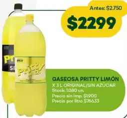 Super MAMI Pritty limón gaseosa original/sin azúcar oferta