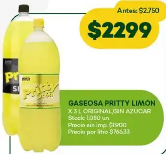 Super MAMI Pritty limón gaseosa original/sin azúcar oferta