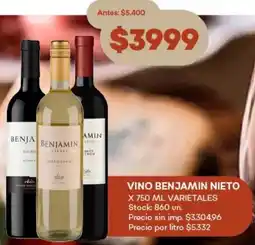 Super MAMI Benjamin nieto vino oferta