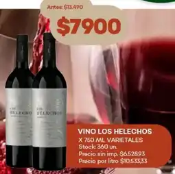 Super MAMI Los helechos vino varietales oferta