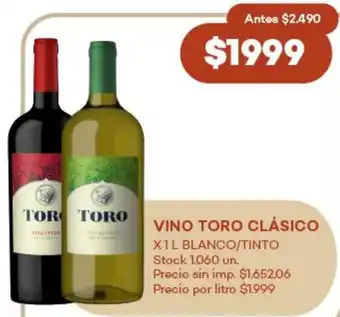 Super MAMI Toro vino clásico blanco/tinto oferta