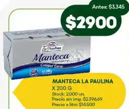 Super MAMI La paulina manteca oferta