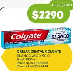 Super MAMI Colgate crema dental blanco mc oferta