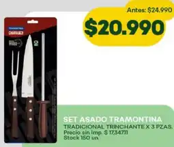 Super MAMI Set asado tramontina tradicional trinchante oferta