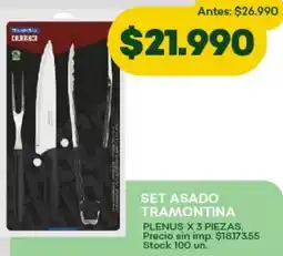 Super MAMI Tramontina set asado plenus oferta
