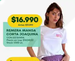 Super MAMI Remera manga corta joaquina con estampa oferta