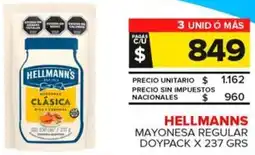 Carrefour Maxi Hellmanns mayonesa regular doypack oferta