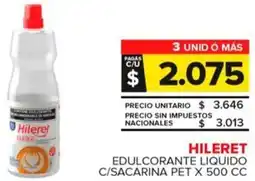 Carrefour Maxi Hileret edulcorante liquido c/sacarina pet oferta