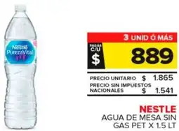 Carrefour Maxi Nestle agua de mesa sin gas pet oferta