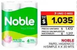 Carrefour Maxi Noble papel higienico h/simple oferta
