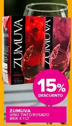 Carrefour Maxi Zumuva vino tinto/rosado brik oferta