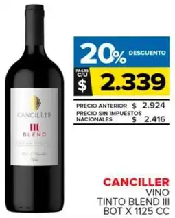 Carrefour Maxi Canciller vino tinto blend iii bot oferta