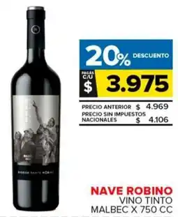 Carrefour Maxi Nave robino vino tinto malbec oferta