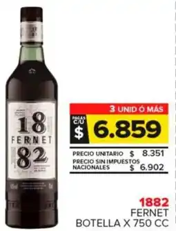 Carrefour Maxi 1882 fernet botella oferta
