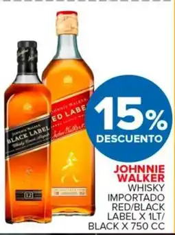 Carrefour Maxi Johnnie walker whisky importado red/black oferta