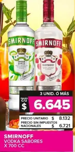 Carrefour Maxi Smirnoff vodka sabores oferta