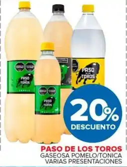 Carrefour Maxi Paso de los toros gaseosa pomelo/tonica varias presentaciones oferta