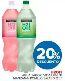 Carrefour Maxi H2oh agua saborizada limon/ manzana/ pomelo s/gas oferta