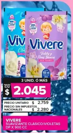 Carrefour Maxi Vivere suavizante clasico/violetas dp oferta