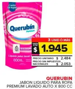 Carrefour Maxi Querubin jabon liquido para ropa premium lavado auto oferta