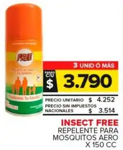 Carrefour Maxi Insect free repelente para mosquitos aero oferta