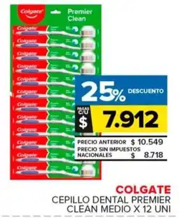 Carrefour Maxi Colgate cepillo dental premier clean medio oferta