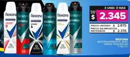 Carrefour Maxi Rexona antitranspirante aero varias fragancias oferta