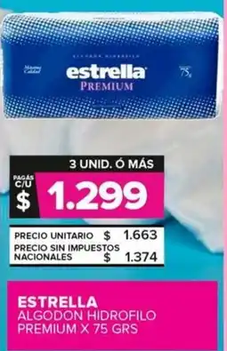 Carrefour Maxi Estrella algodon hidrofilo premium oferta