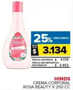 Carrefour Maxi Hinds crema corporal rosa beauty oferta
