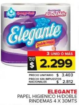 Carrefour Maxi Elegante papel higienico h/doble rindemas oferta