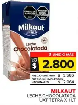 Carrefour Maxi Milkaut leche chocolatada uat tetra oferta