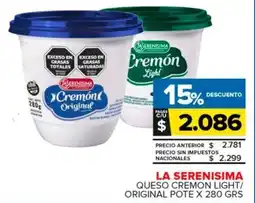 Carrefour Maxi La serenisima queso cremon light/ original pote oferta