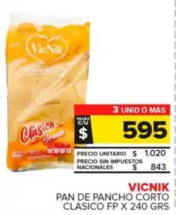 Carrefour Maxi Vicnik pan de pancho corto clasico fp oferta