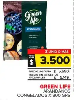Carrefour Maxi Green life arandanos congelados oferta