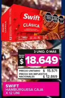 Carrefour Maxi Swift hamburguesa caja oferta