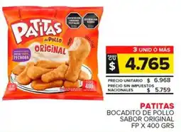 Carrefour Maxi Patitas bocadito de pollo sabor original fp oferta