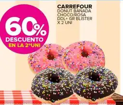 Carrefour Maxi Carrefour donut bañada choco/rosa ddl+ gr blister oferta